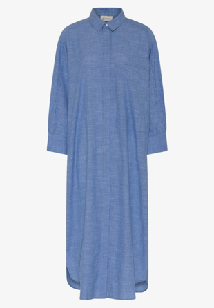 Frau - Lyon Long Dress Medium Blue Stripe